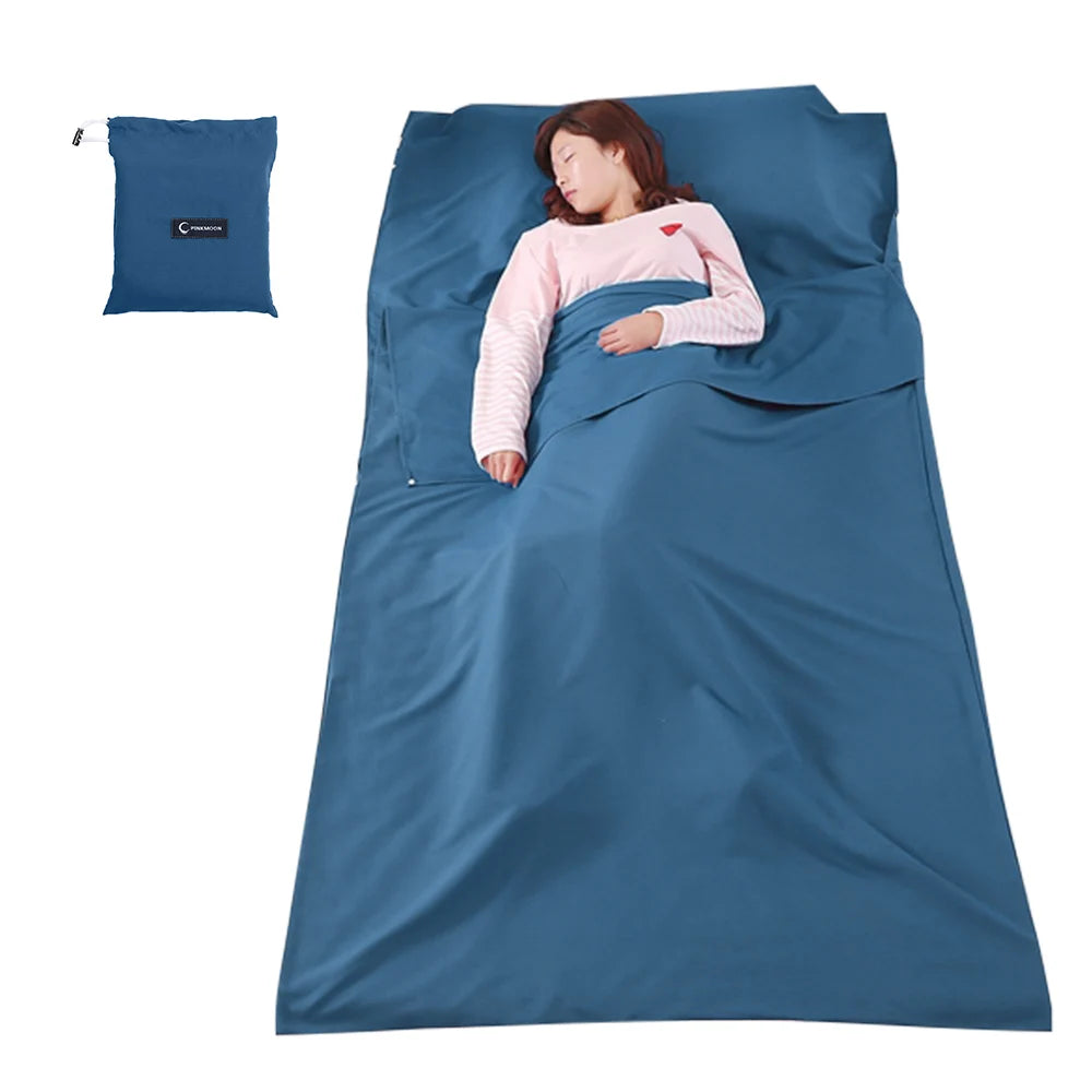 115cm*210cm Lightweight Sleeping Bag Liner Portable Multi-person Sleeping Sack Outdoor Camping Hotel Travel Sheet
