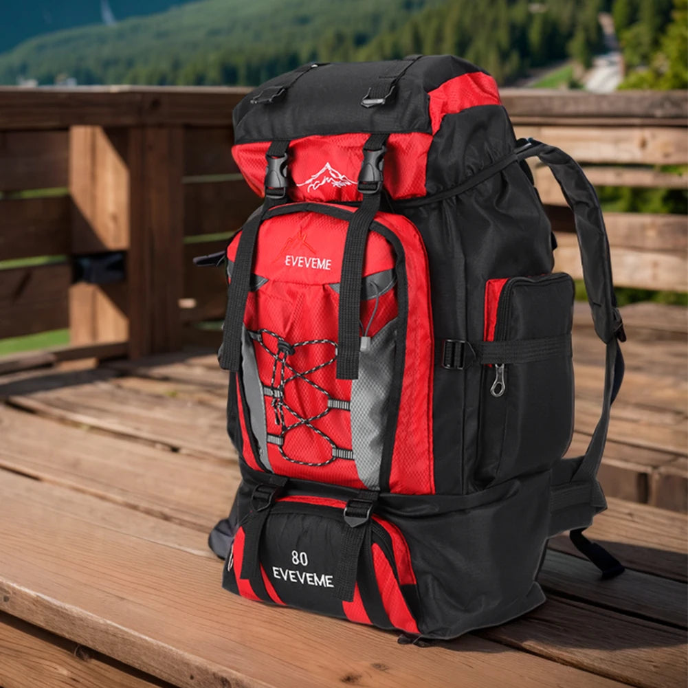 80L wasserdichter Wanderrucksack, Campingrucksack, Trekkingrucksack, großer Reiserucksack für Herren, Outdoor-Sport- und Bergsteigerrucksack