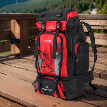 80L wasserdichter Wanderrucksack, Campingrucksack, Trekkingrucksack, großer Reiserucksack für Herren, Outdoor-Sport- und Bergsteigerrucksack