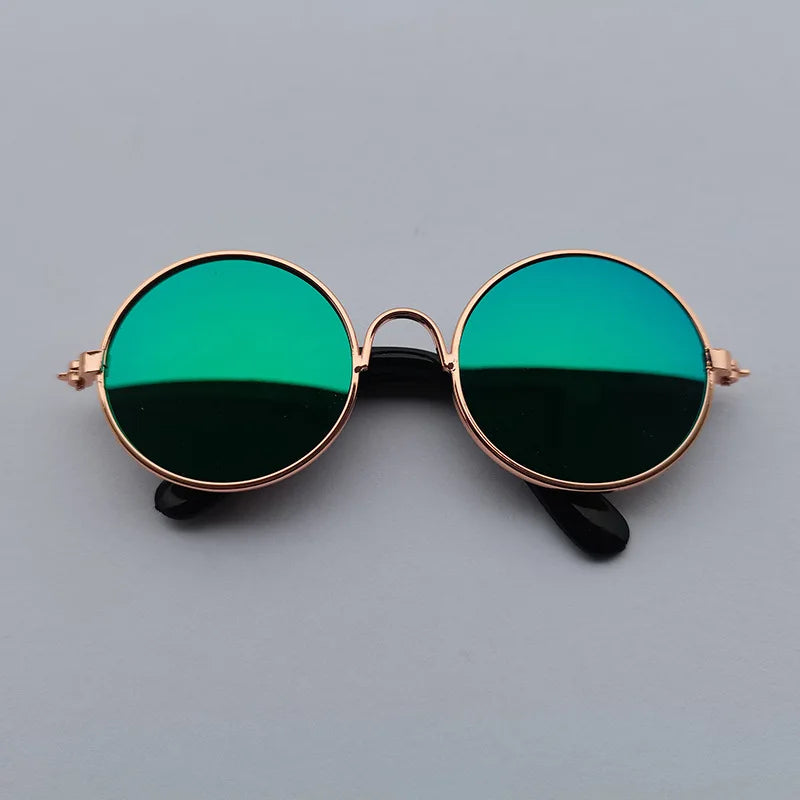 Lovely Vintage Round Cat Sunglasses Reflection Eye Wear Glasses For Small Dog Cat Pet Photos Pet Products Props Accessories