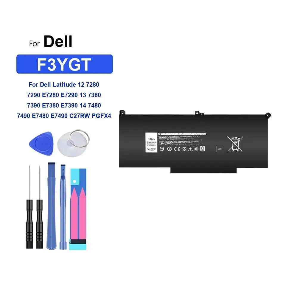 Battery For Dell Latitude 12 13 14 7280 7290 E7280 E7290 7380 7390 7480 7490 E6420 E6430 E7480 DJ1J0 F3YGT 8858X T54FJ M5Y0X