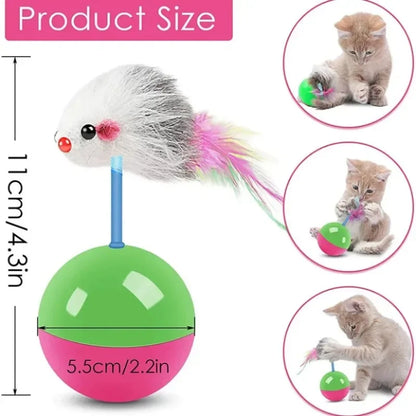 New Cat Toys Set Teasing Mouse Not Tumbler Fun High Interactive Pet Supplies for Cats And Dogs