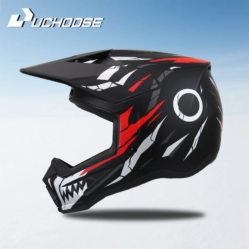 906-Motorcycle Off-Road Helmet, Fully Covered Electric Vehicle, Pulling Full Helmet, Mountain Downhill, All Season
