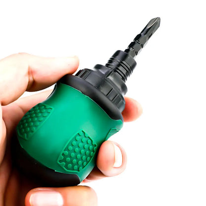 Ratchet Screwdriver Set Short Handle Cross Groove Drill Head Telescopic Detachable Steel Screw Driver Repair Hand Tools