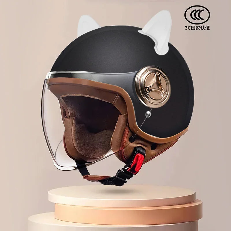 Electric Motorcycle Helmet ABS Winter Warm and Breathable Unisex Safety Helmet Casco Moto Helm Motorcycle 54-61CM