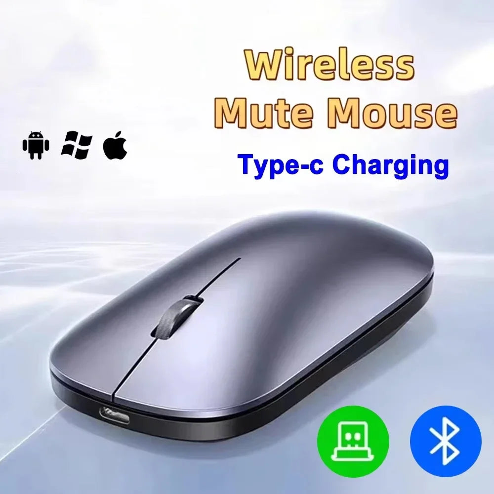 Lenovo Wireless Mouse Type-C Charging Portable Office Silent Click Ergonomic Universal Laptop Lightweight Office Game No-Noise