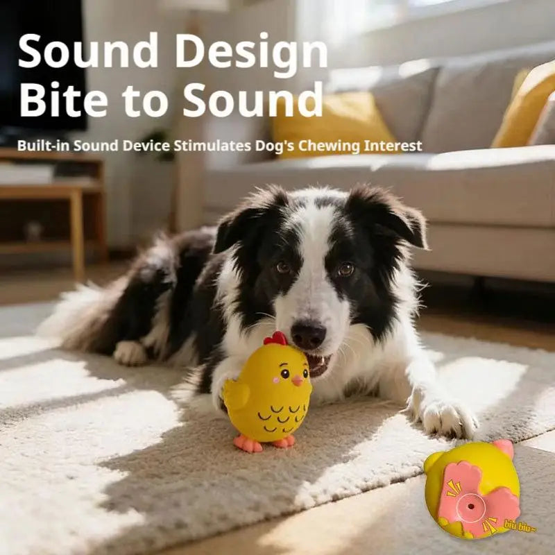 Pet Interactive Squeaker Chew Training Toy for Dog Cat Rubber Puzzle Toy yellow duck, penguin Chew Training Pet Products