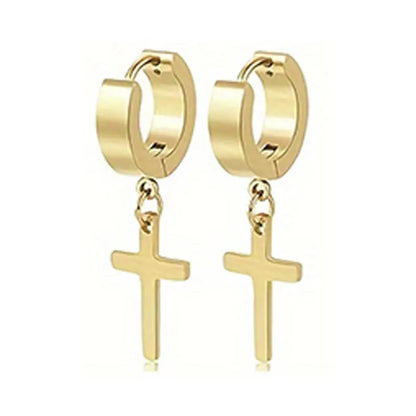 21 pairs of men's stainless steel earrings, circular CZ earrings, hypoallergenic earrings, unisex perforated earrings