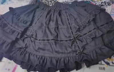 Harajuku Sweet Soft Girls Bow Lolita SK Skirt Female Women Ball Gown Cake Skirts AFC1910
