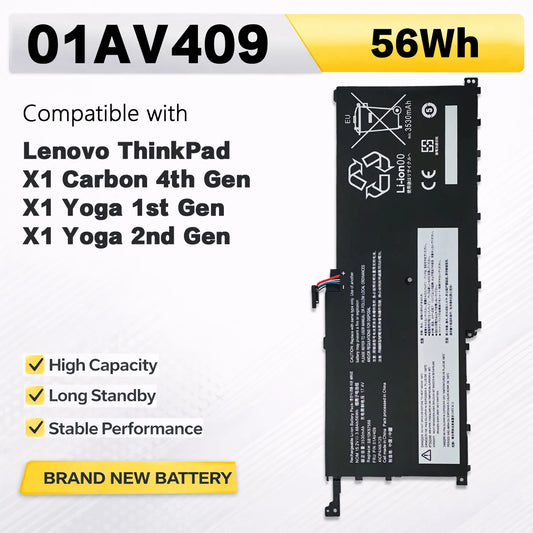 PowerHub 01AV409 00HW028 01AV440 Battery For Lenovo ThinkPad X1 Carbon 4th Yoga 1st 2nd Gen Type 20JD 20JE 20JF 20JG 20FQ 20FR