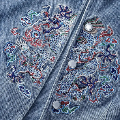 Embroidered thin denim vest jacket for women's 2024 summer new versatile women's top vest sleeveless jacket for spring Jeans Top