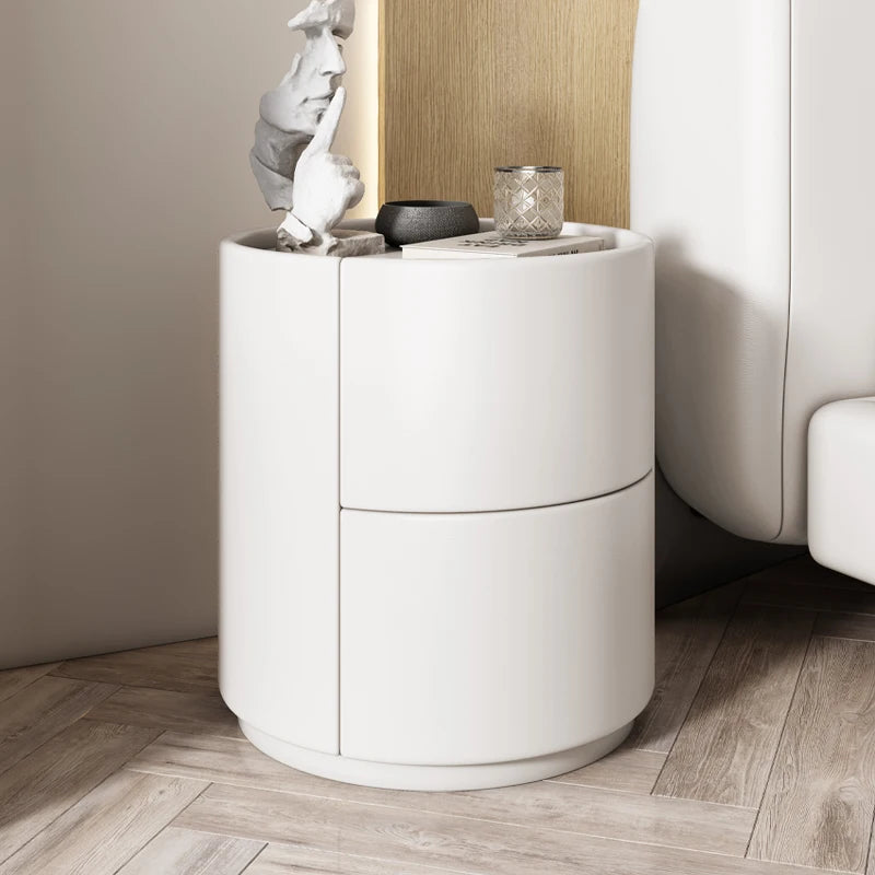 With Storage Narrow Nightstands Round With Drawers Bedroom Design Nightstands Tall Luxury Table Chevet Chambre Modern Furniture