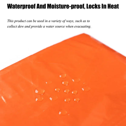 Outdoor Waterproof Sleeping Bag Portable Emergency Survival Sleeping Bag EDC Camping Equipment Aluminum Film Insulation Blanket