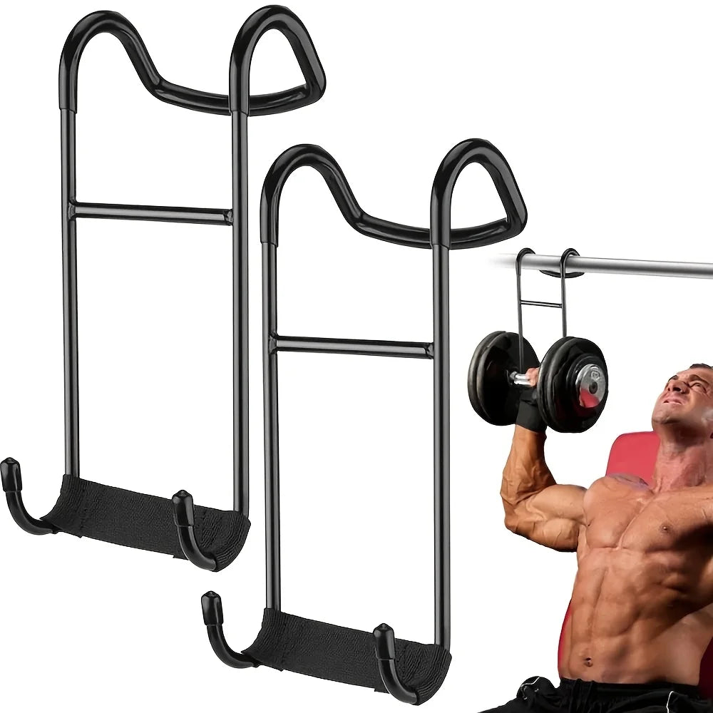 Dumbbell hook, dumbbell assist hook, thickened rubber coated anti slip multifunctional dumbbell hook, home auxiliary horizontal