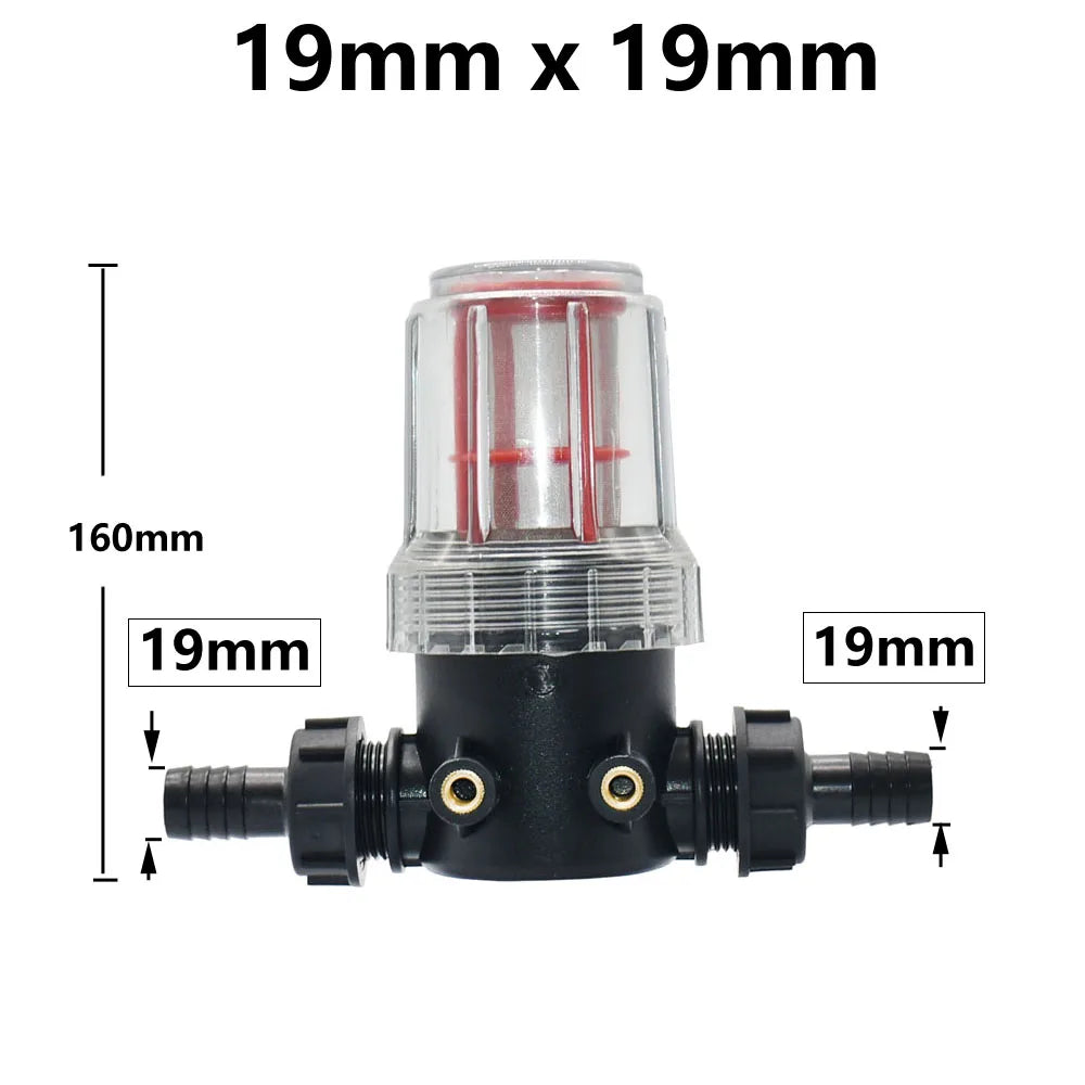Transparent 60 Mesh Fine Filtration Water Filter With 20mm, 25mm Barbed Agriculture Tools Garden Irrigation Filter 1 Pcs