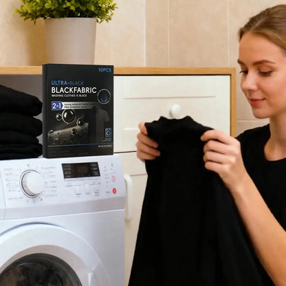 Black Fabric Dye Tablet 10pcs Long Lasting Color for Synthetic Polyester Denim Linen Clothing Laundry Dyeing Machine Home Craft