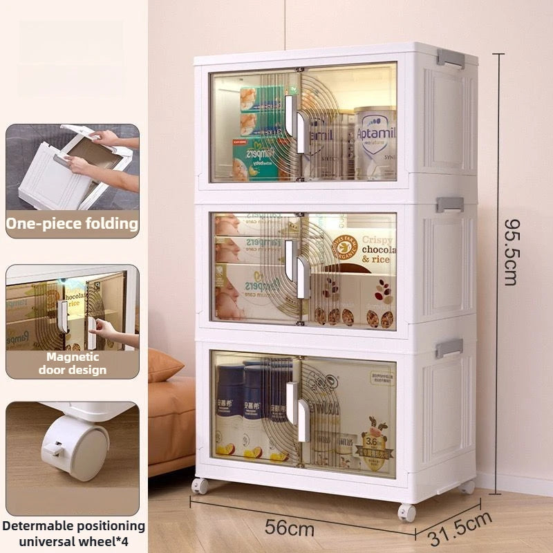 Bedroom Storage Box Clothing Cabinet Organizing Foldable Living Room Storage Cabinet Stationery Toy Organization Boxes Kitchen