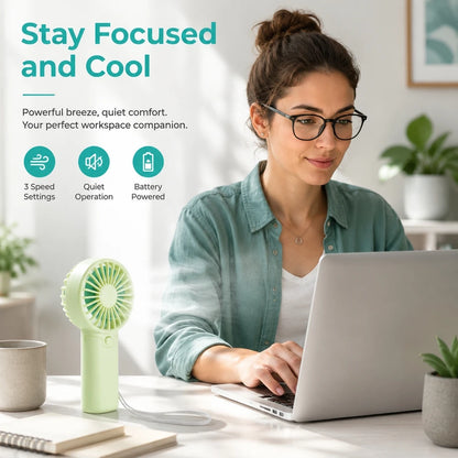 Portable Fan Convenient Creative Small Fan Pocket Hand-held Fan Lightweight AA Battery Handheld Mini Fan Air Coolers No Battery