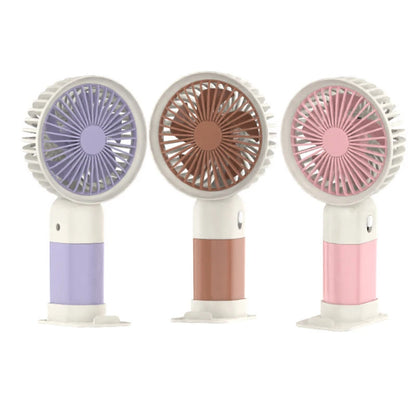 Portable Handheld Small Fan ABS Lightweight Cute Appearance USB Rechargeable Mini Fan for On Go Cooling Portable Pocket Fan