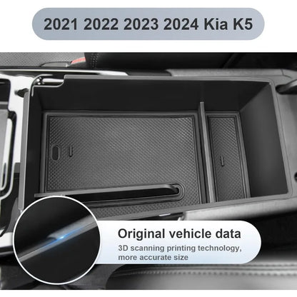 for 2021 2022 2023 2024 Kia K5 Center Console Organizer 2023 2024 K5 Storage Box Organizer Container Armrest Insert Organizer AB