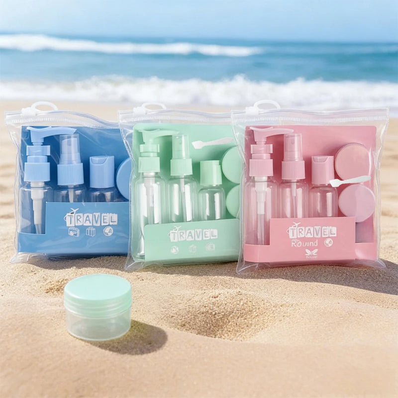 6Pcs Travel Bottle Set for Toiletries, Travel Containers for Toiletries with Clear Zipper Toiletry Bag, Leak Proof Refillable