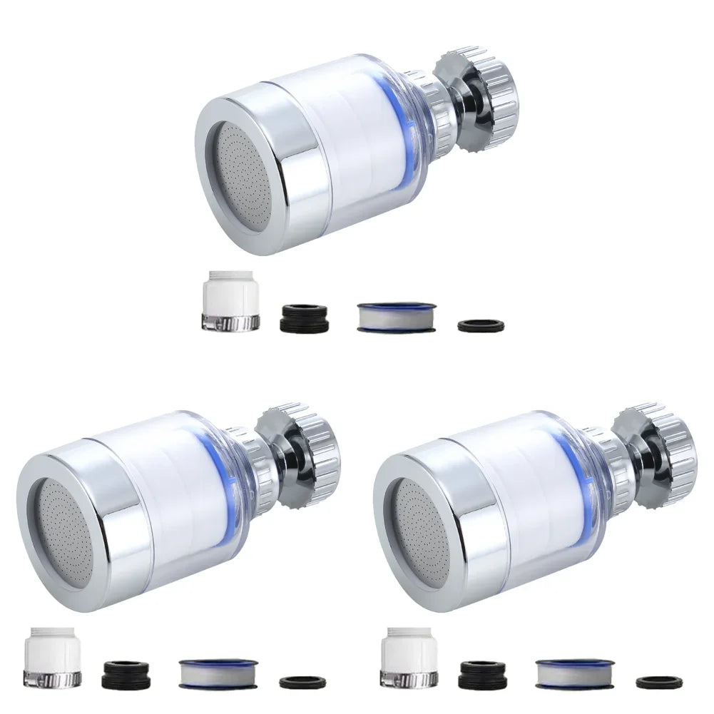 1Set Faucet Water Filter 360 Degree Rotating Filter Elements Water Purifier Set Heavy Metals Filtered Tools PP Cotton Filtration