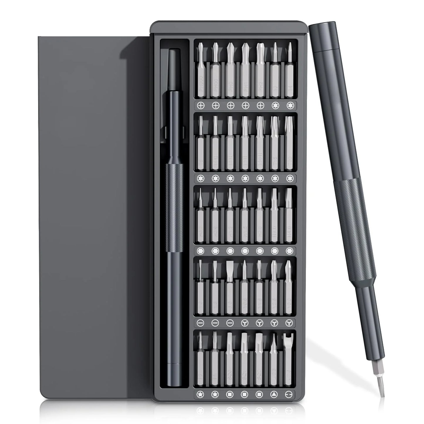 Precision Screwdriver Set, Screwdriver Kit with 36 Long S2 Bits, Magnetic Repair Tool for Glasses, Watches, PC, Computer, Camera