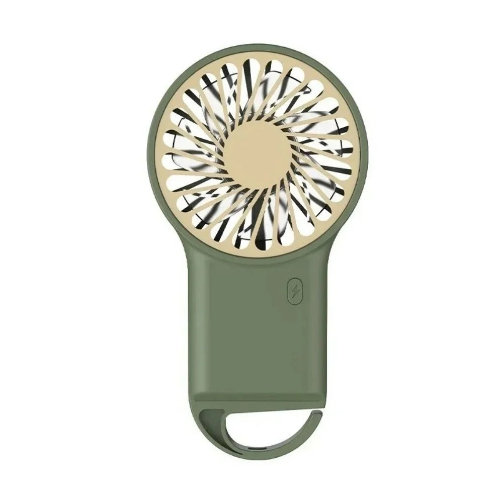 Portable Handheld Fan with Concealed Stand USB Rechargeable 3 Speeds Adjustable Cooling Fan for Home Office Outdoor Travel Use