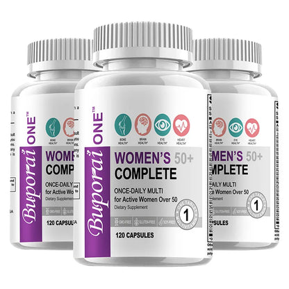Women’s 50+ Complete Multivitamin - Supports Mental Clarity, Focus and Memory, Improves Digestion, Promotes Metabolism
