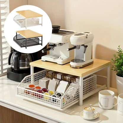 Kitchen Rack Vertical 2-Tier Organizer Rack Household Organizer Shelves for Pantry Kitchen Bathroom Garage Shower Bar Apartment