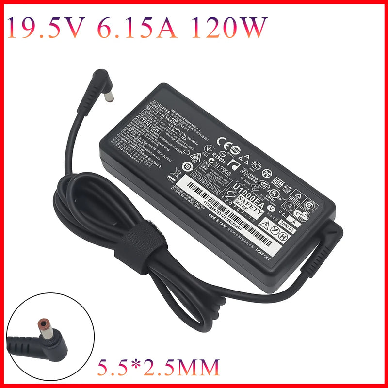 19.5V 6.15A 120W 5.5*2.5mm Laptop AC Adapter For Lenovo Y460  Y400 Y430p Y410P Y500 Y510P Y570 Y530 Y580 Y730
