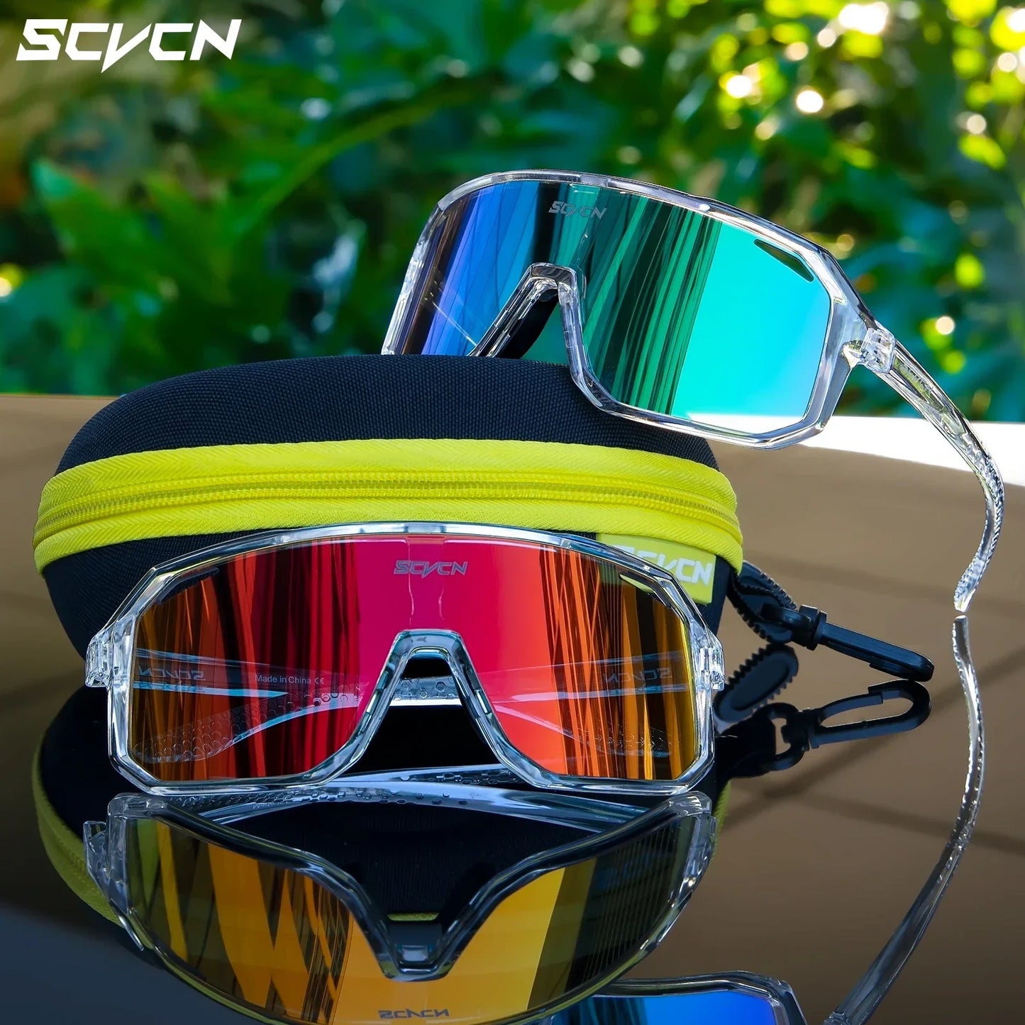 SCVCN New Cycling Sunglasses Men Road Driving Bike Glasses Outdoor Sports Running Women Bicycle Cycling Glasses UV400 Goggles