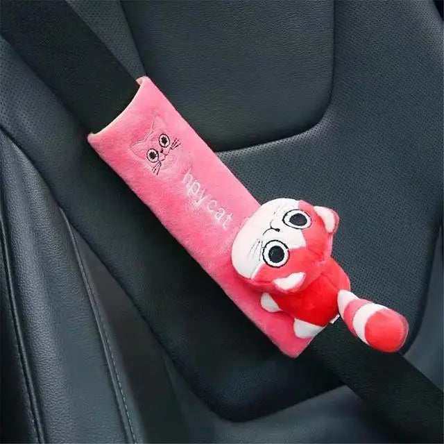 Cute Cartoon Car Seatbelt Cover Seat Belt  Harness Cushion  Shoulder Strap Protector Pad for Children/ Kids Toy animal Ornaments