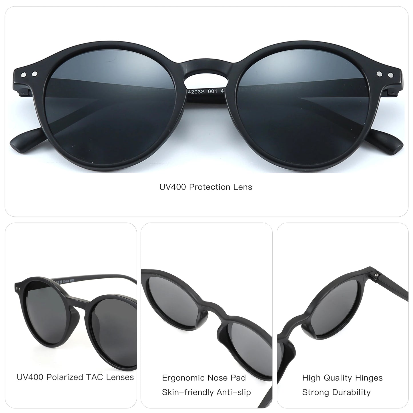 ZENOTTIC Retro Polarized Sunglasses 2026 2025 Men Women Vintage Small Round Frame Sun Glasses Polarized Lens UV400 Goggles Shade