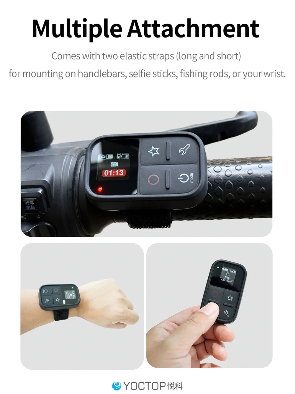 Action Camera Waterproof Bluetooth Remote Control for Insta360 X5/X4/X3/GO3S/AcePro2 With LCD Screen Display Camera Controller