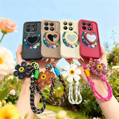 3pcs( Colorful garland  Phone Case+Lanyard+Craft Embellishments) for Xiaomi 15T/15TPro/14/14T/17Pro/14TPro/17 ProMax  Phone Case