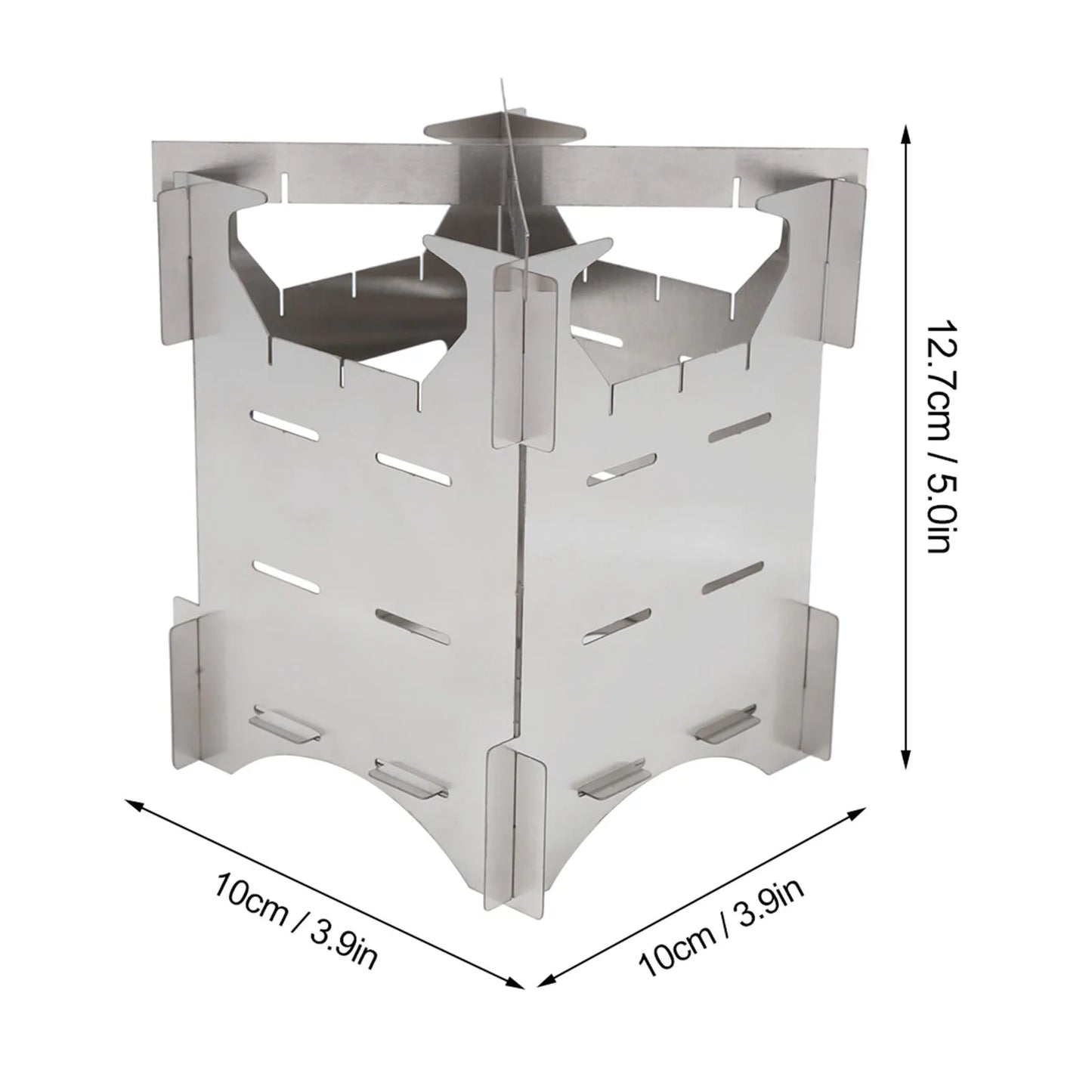 Outdoor Wood Burning Stove Stainless Steel Folding Mini Portable Cooker for Outdoor Camping Travel Hiking Picnic
