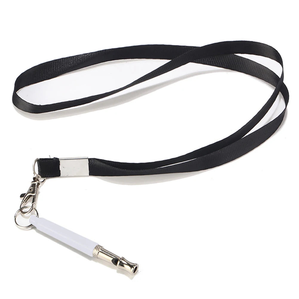 Silent Ultrasonic Dog Whistle Adjustable Pitch Stop Barking with Lanyard Strap Dog Training Coach Whistle Pet Supplies