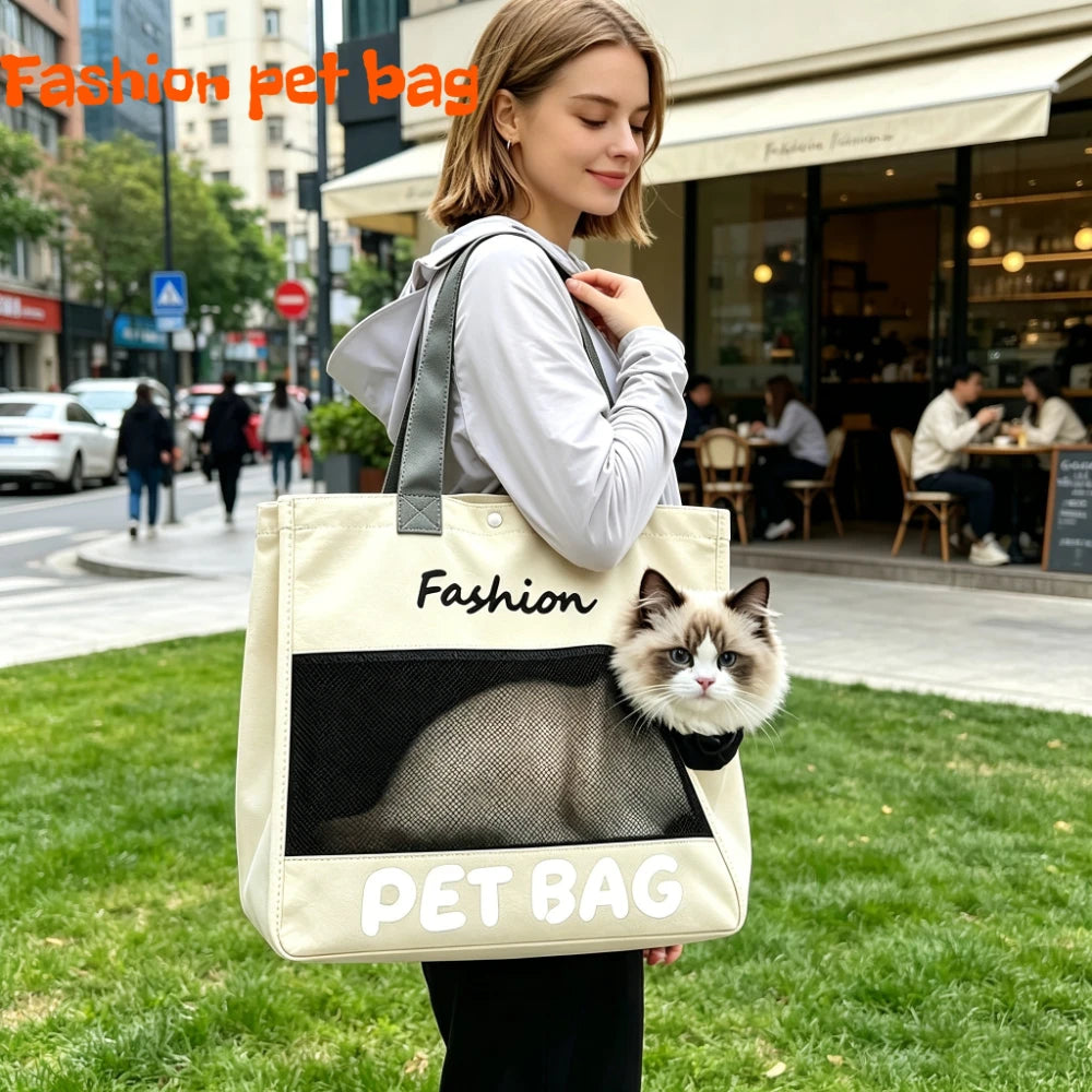Breathable Pet Carrier Backpack, Outdoor Travel Carrying Bag for Cats Small Dogs Camping Walking Pet Supplies