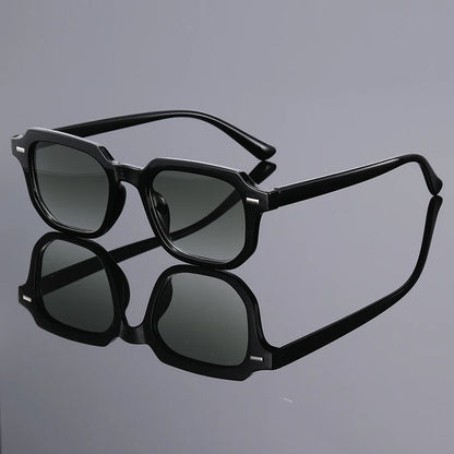1Pc Men's Fashion Glasses New Trendy Square Frame Retro Rivet Y2K Music Festival Cool Street Style Decoration Suitable for Daily