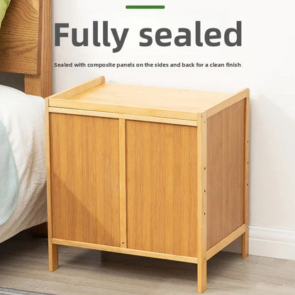 Simple solid wood bedside table, multi-layer drawer small cabinet, light luxury storage cabinet, simple bedside storage cabinet