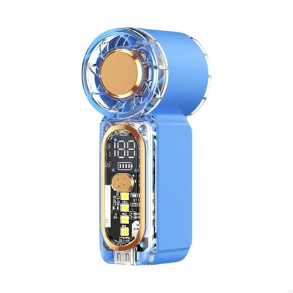 Portable 100 Gear Adjuatable Handheld Fan USB Rechargeable High Speed Pocket Fan with Led Light Mini Electric Fan Summer Use