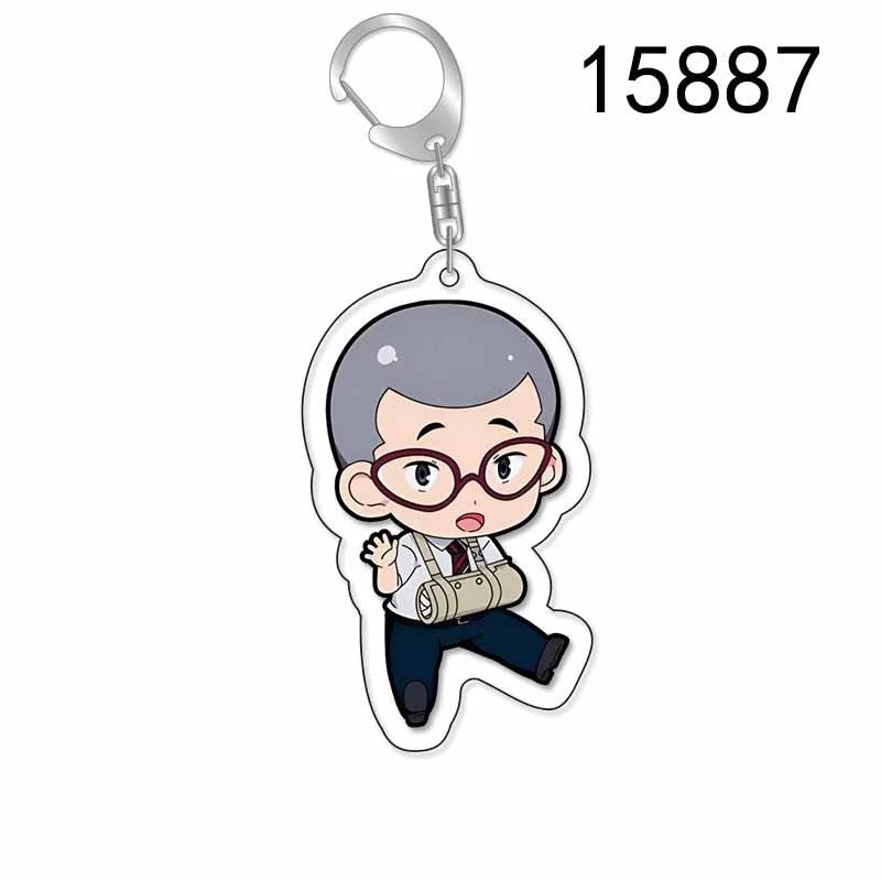 Anime Blue Exorcist -The Blue Night Saga- Okumura Rin Shiemi Moriyama Cosplay Costume Keychain Acrylic Key Chain Pendant Keyring