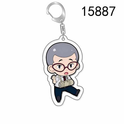 Anime Blue Exorcist -The Blue Night Saga- Okumura Rin Shiemi Moriyama Cosplay Costume Keychain Acrylic Key Chain Pendant Keyring