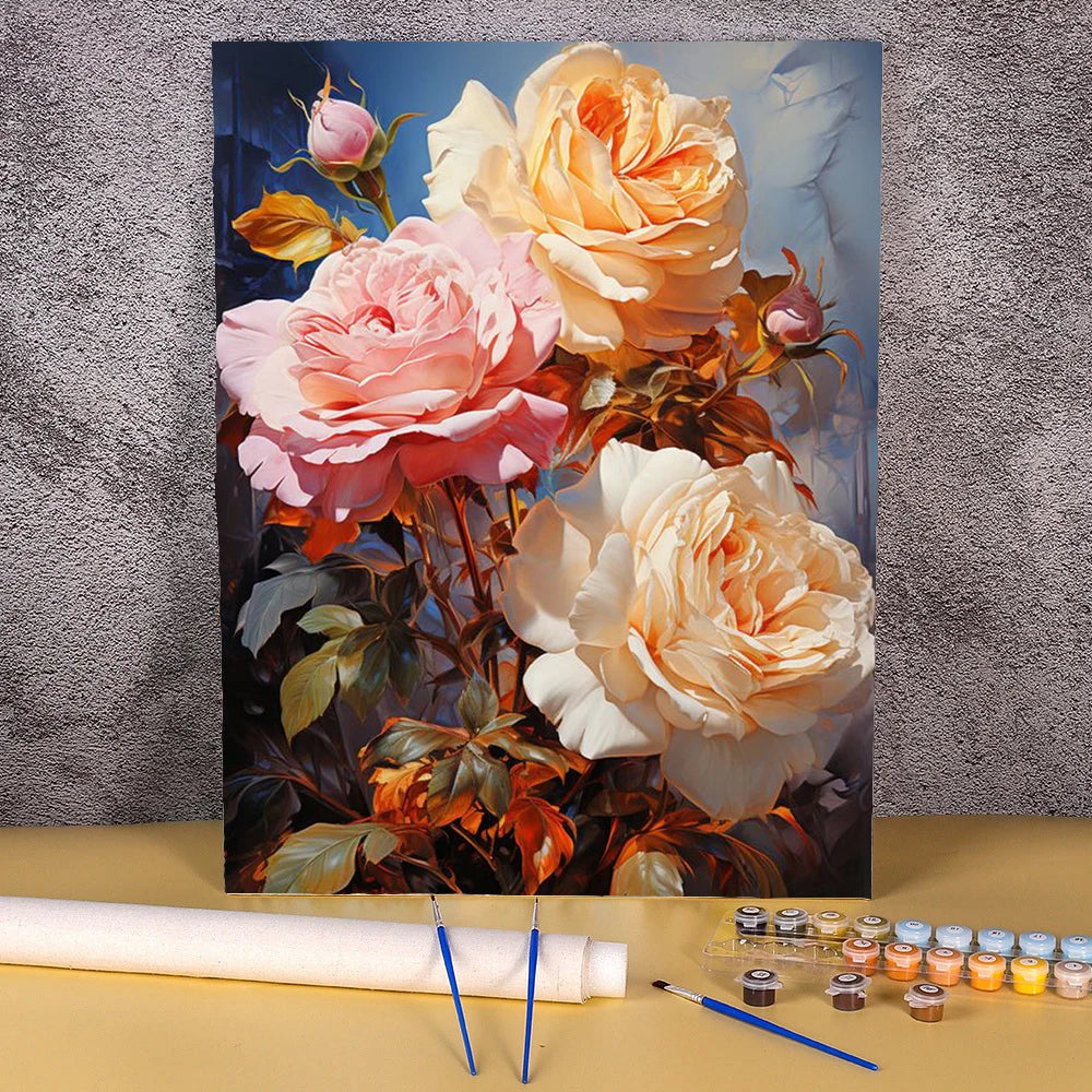 Painting By Numbers For Adults Peony Flower Handpainted Picture Personalized Gift Paint With Numbers Drawing For Home Decors