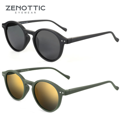 ZENOTTIC Retro Polarized Sunglasses 2026 2025 Men Women Vintage Small Round Frame Sun Glasses Polarized Lens UV400 Goggles Shade