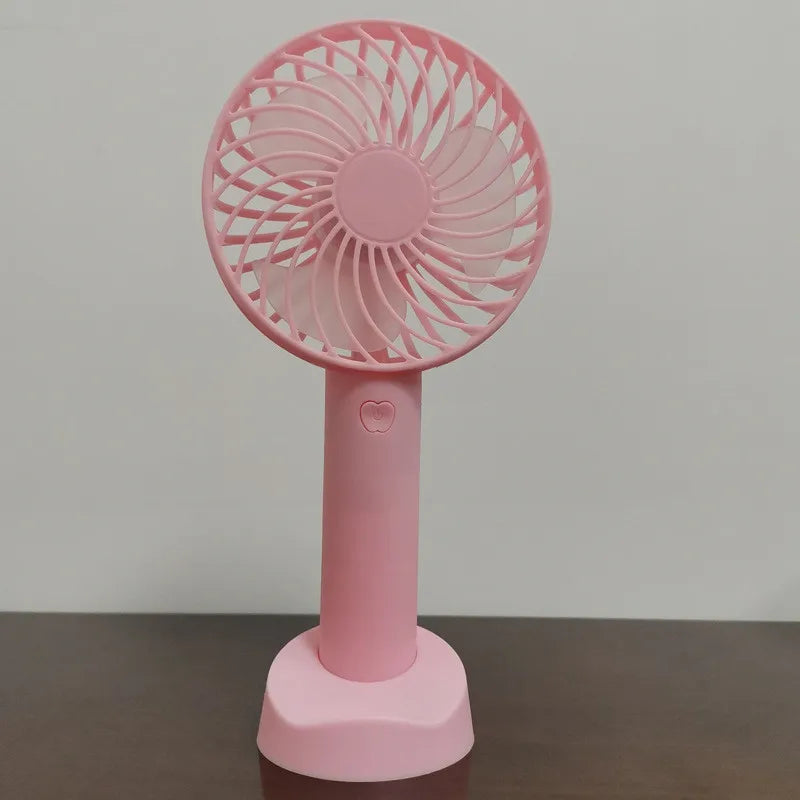 Portable Fan Mini Handheld Fan Portable USB Rechargeable Handheld Fan Summer Cute Cartoon Outdoor Adventures Cooling Comfort