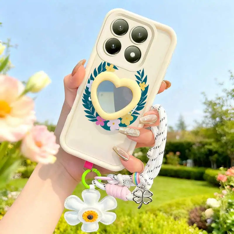 3pcs( Colorful garland  Phone Case+Lanyard+Craft Embellishments) for Xiaomi 15T/15TPro/14/14T/17Pro/14TPro/17 ProMax  Phone Case