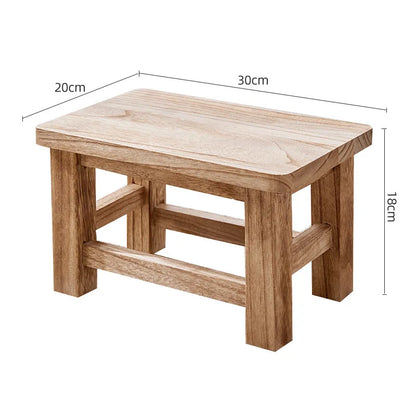Solid Wood Stool Adult Shoe Changing Stool For Daily Household Kitchen Bathroom Living Room Garden Wooden Step Stool Supplies