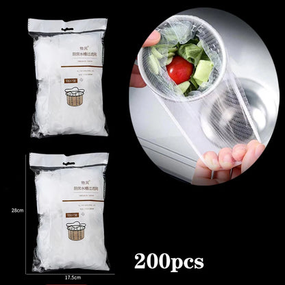 Kitchen Sink Stainless Steel Filter Sewer Mesh Strainers Disposable Sink Filter Mesh Bags Bathroom Floor Drain Hair Waste Filter